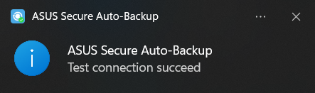 Test connection succeeded