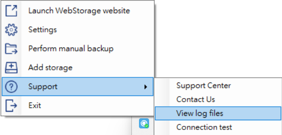 View log files